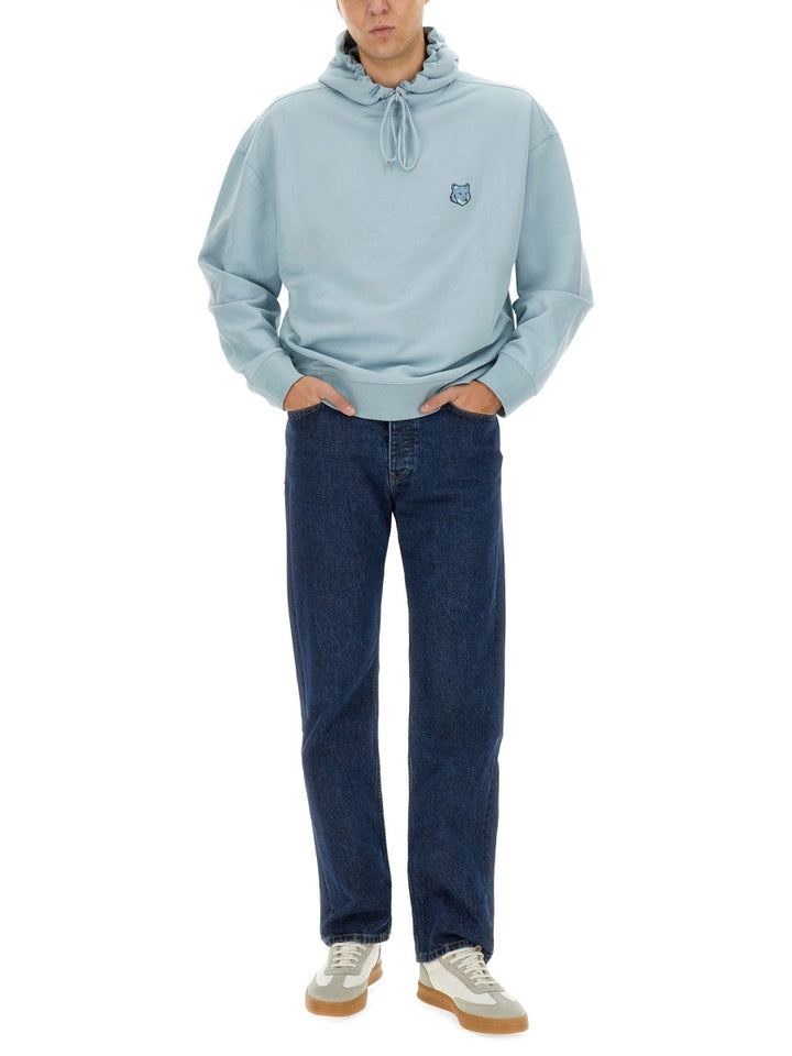 Maison Kitsuné Sweatshirts - White, Light Blue | Wanan Luxury