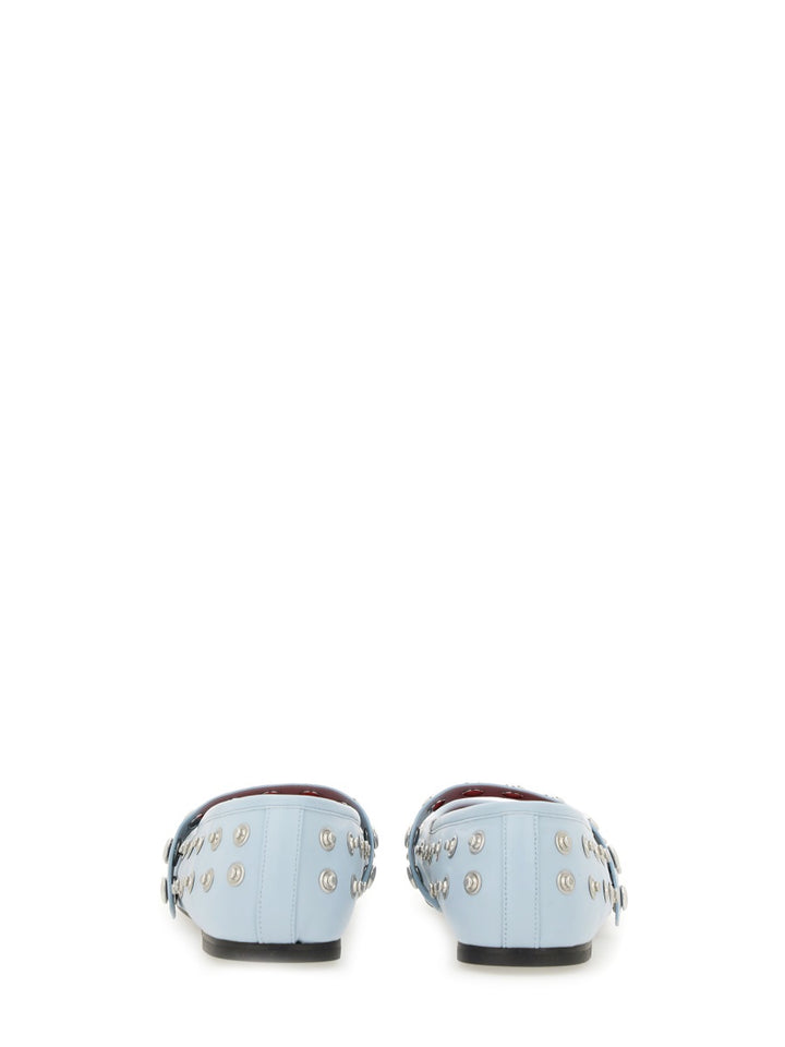 Stella McCartney Flat Shoes - White, Light Blue | Wanan Luxury