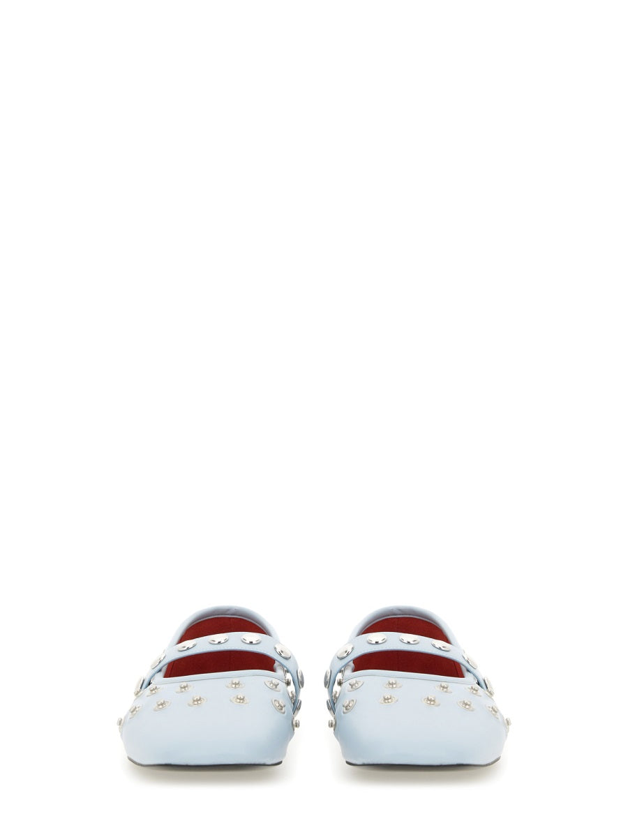 Stella McCartney Flat Shoes - White, Light Blue | Wanan Luxury