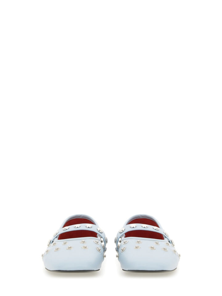 Stella McCartney Flat Shoes - White, Light Blue | Wanan Luxury