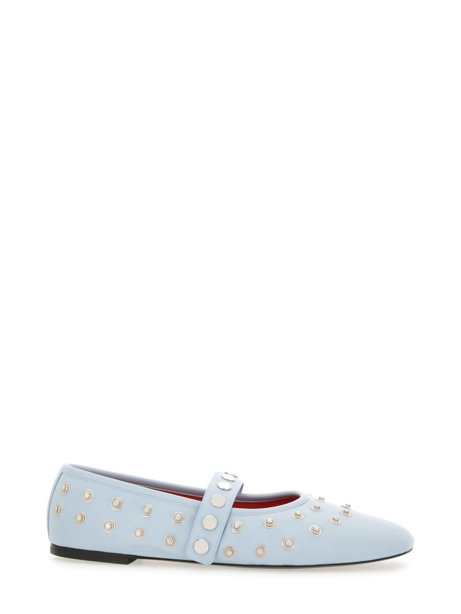 Stella McCartney Flat Shoes - White, Light Blue | Wanan Luxury