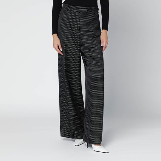 Black Jacquard Trousers
