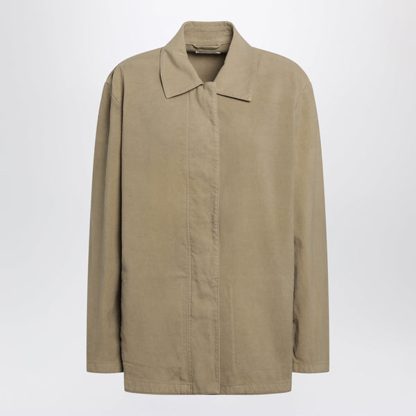 Baeza Jacket In Sandy Buff Beige Cotton