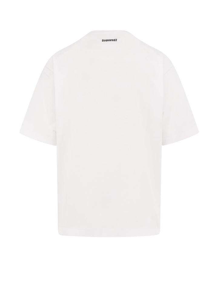 Dsquared2 T-shirts and Polos - White + Black Print | 51a5fa21795fdbe77078b8dfa540a341e1978f1d