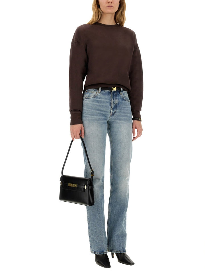 Saint Laurent Sweatshirts - Brown | 619743e3285b5e42d4c0b998a7bde9ee4290533b