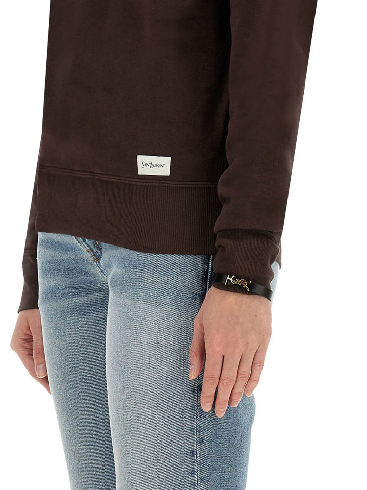 Saint Laurent Sweatshirts - Brown | de26c55e4af093829b163a59171744ee2d07cccc