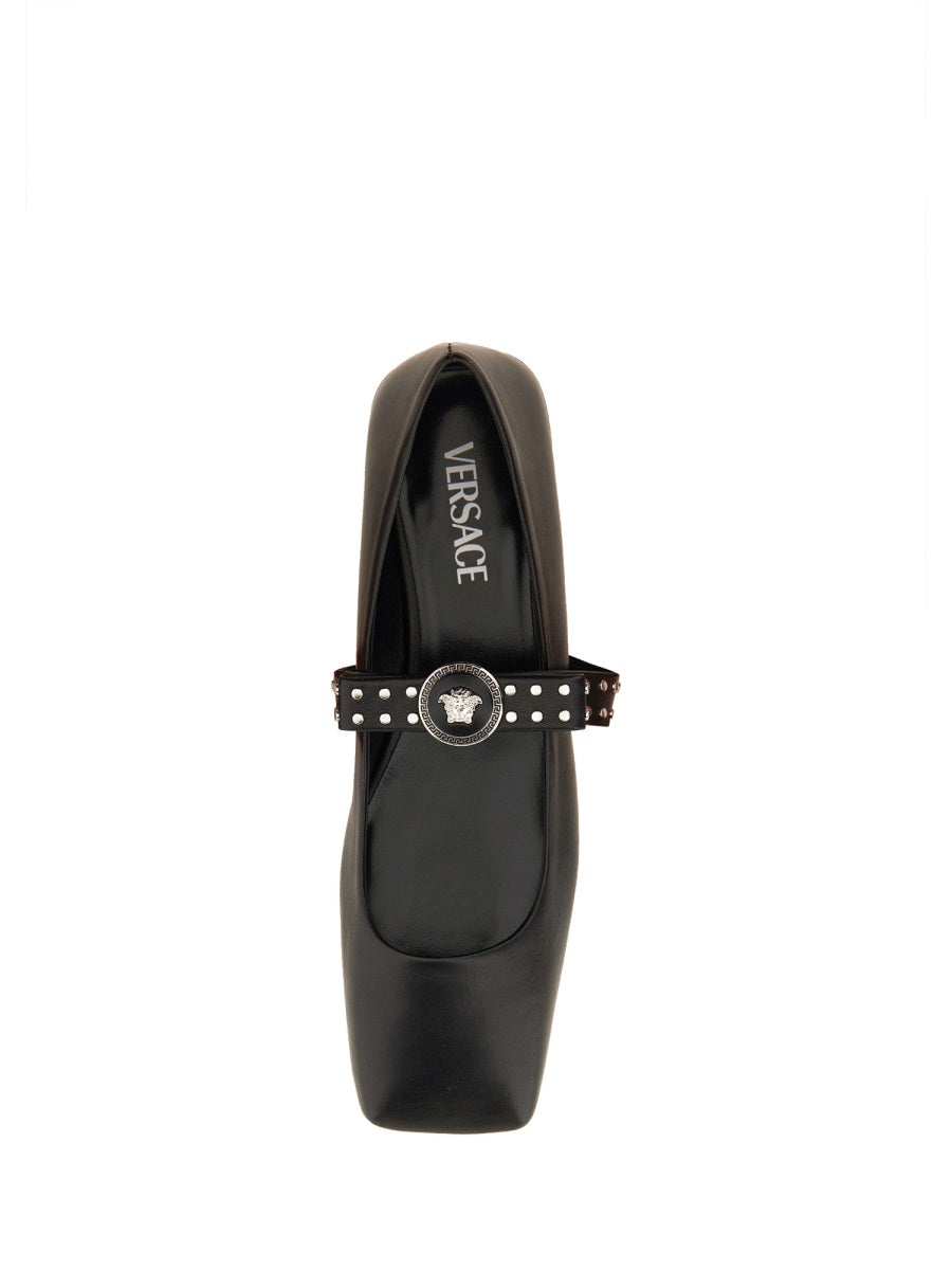 Versace Flat Shoes - Black | Wanan Luxury