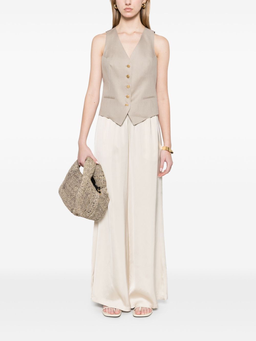 Fabiana Filippi Trousers - Greige | 036c1ec88ec0de4669764993d494eaa0546902ec