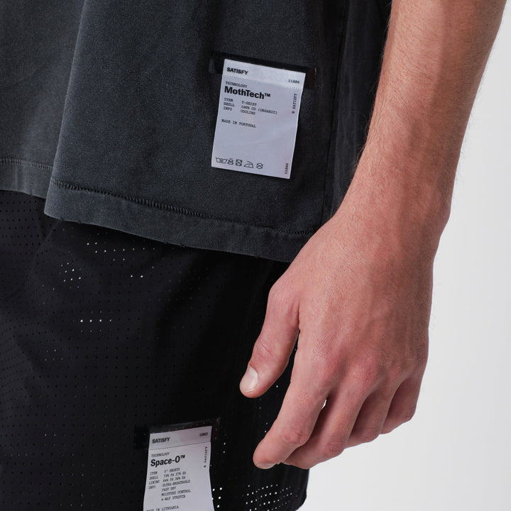 Satisfy Aged Black Moth Tech T-Shirt In Cotton