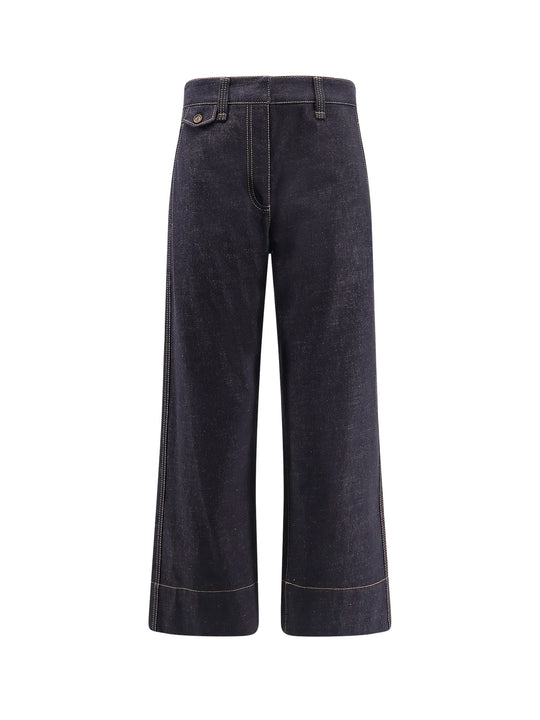 The Sartorial Square Jeans With Contrasting Stitiching