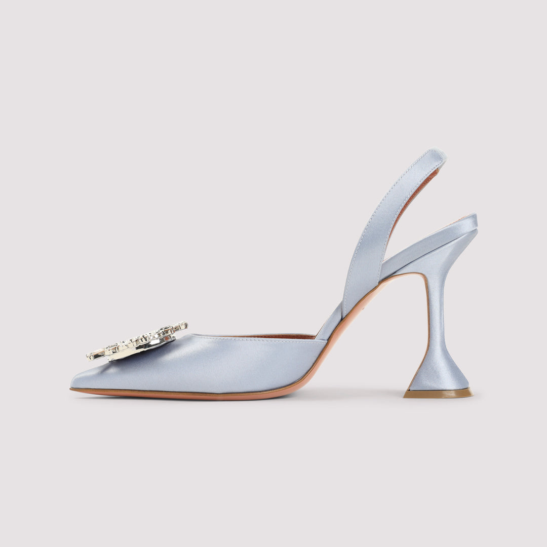 Amina Muaddi Mules - Blue | c88ae94897fbc15577d48edb7671c58a293a5348