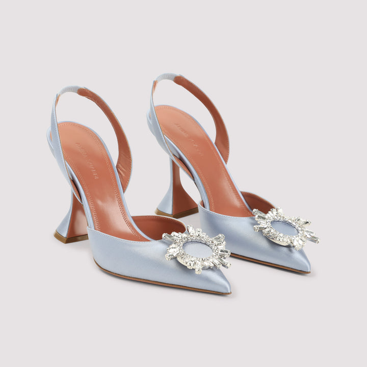 Amina Muaddi Mules - Blue | e2762aaf5a4b125ee34423381f1eb5628861e5ba