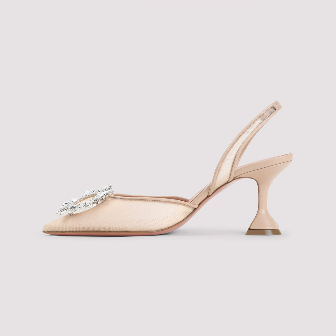 Amina Muaddi Mules - Nude & Neutrals | 367b750612cce426e32e47434d7c1f13ea37ed77