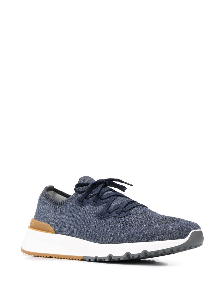 Brunello Cucinelli Sneakers - Blu e verdi | 67f9f715784cfcb6f073cb6802eced8568af2e83