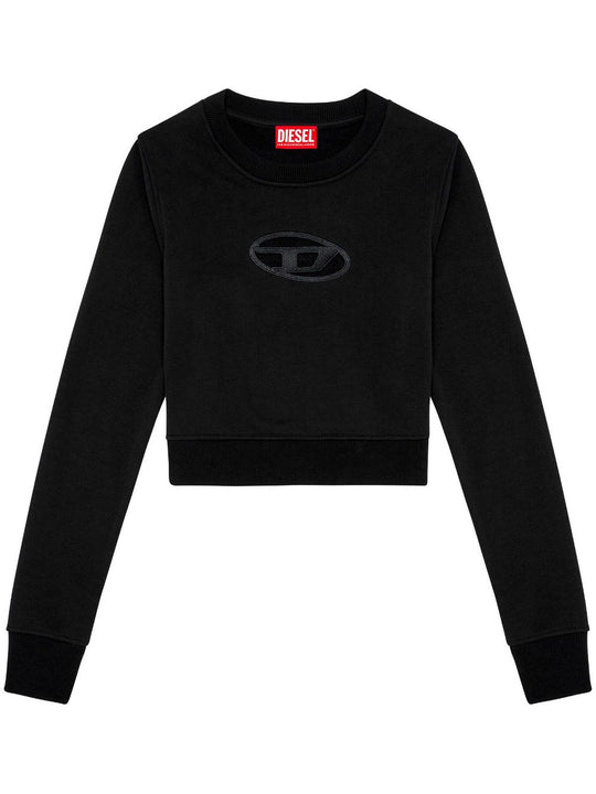 Cut-Out Logo Cropped Sweatshirt