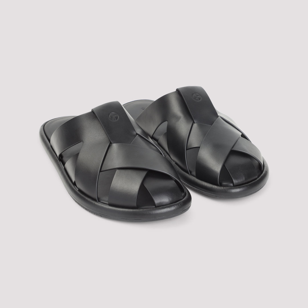 Giorgio Armani Sandals - Black | e94194216303f8efadf5192c62fffd2ac70883e4