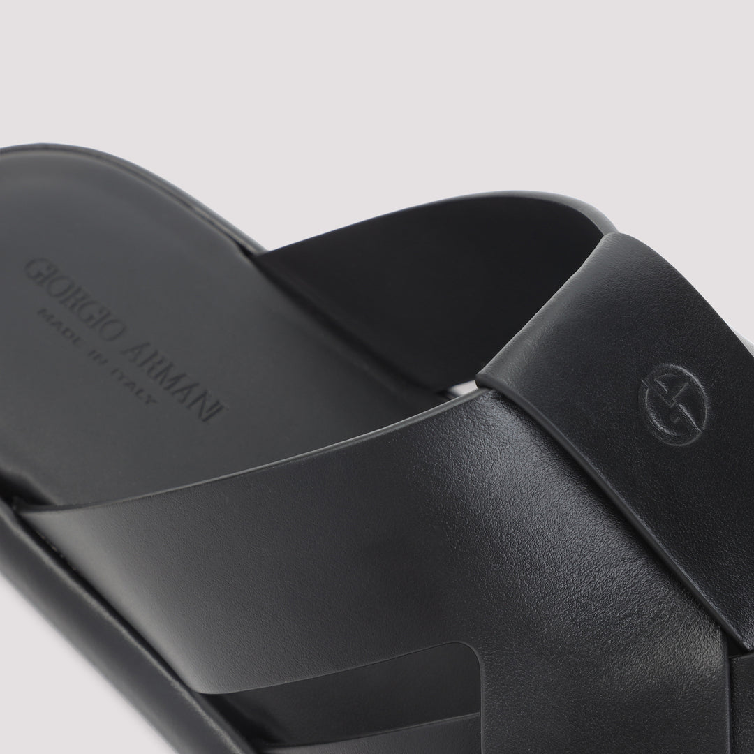 Giorgio Armani Sandals - Black | 7e98817a795882974a4432c57e134db7eab08546