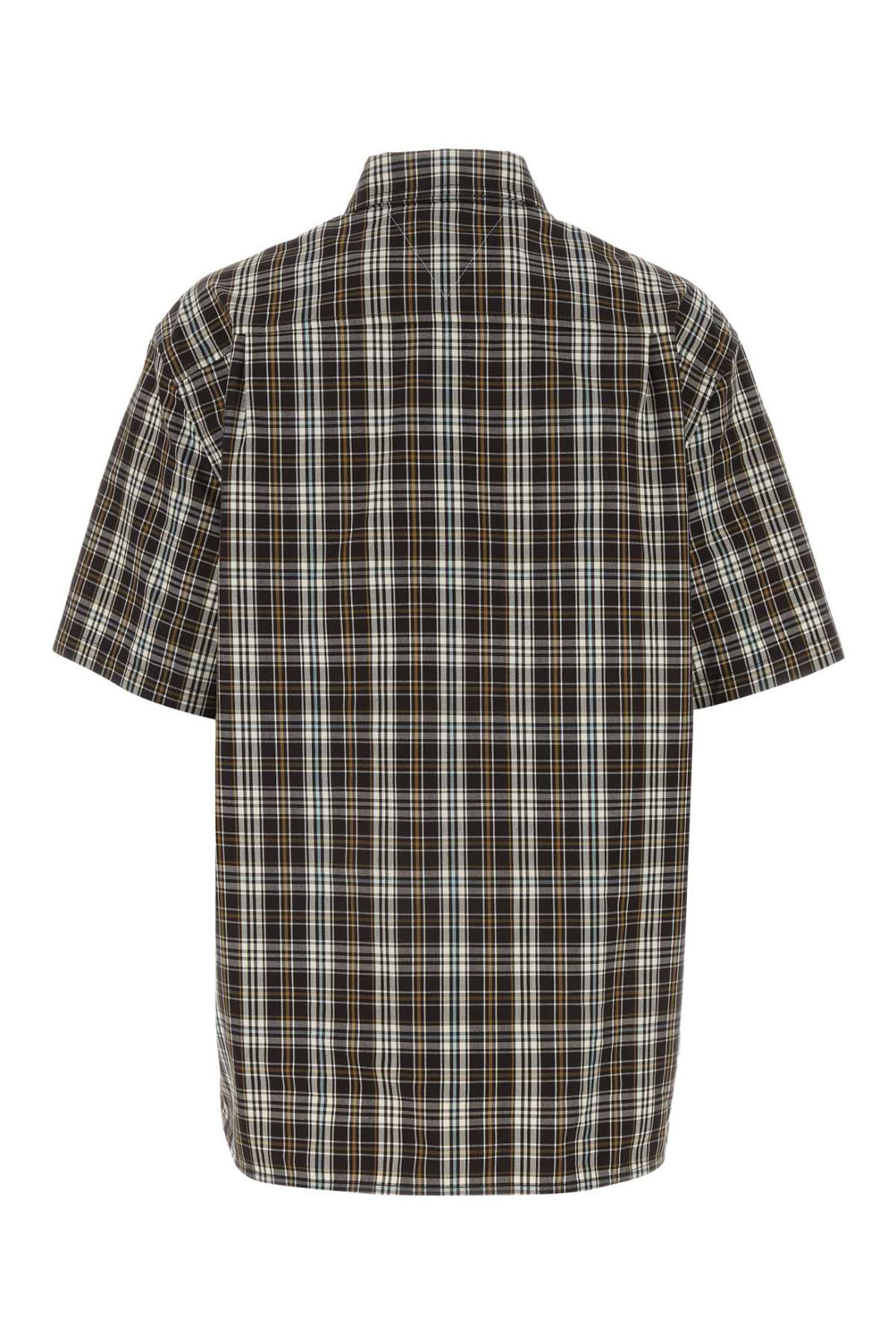 Compact Cotton Shirt Knitwear Brown