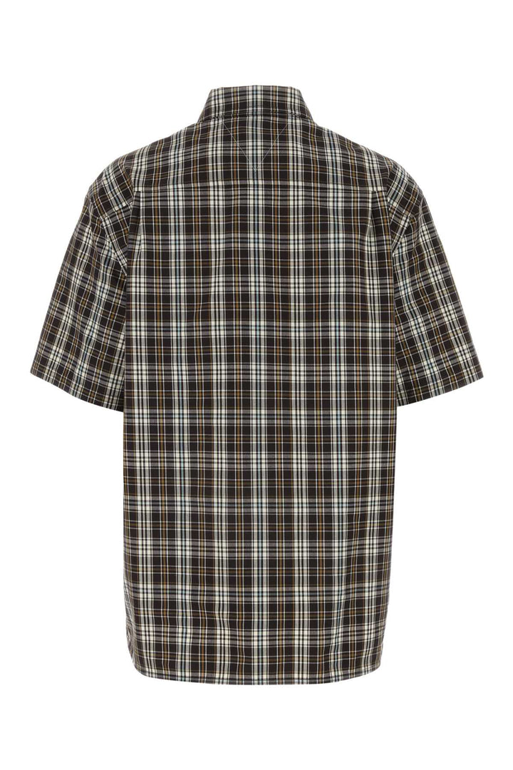 Compact Cotton Shirt Knitwear Brown