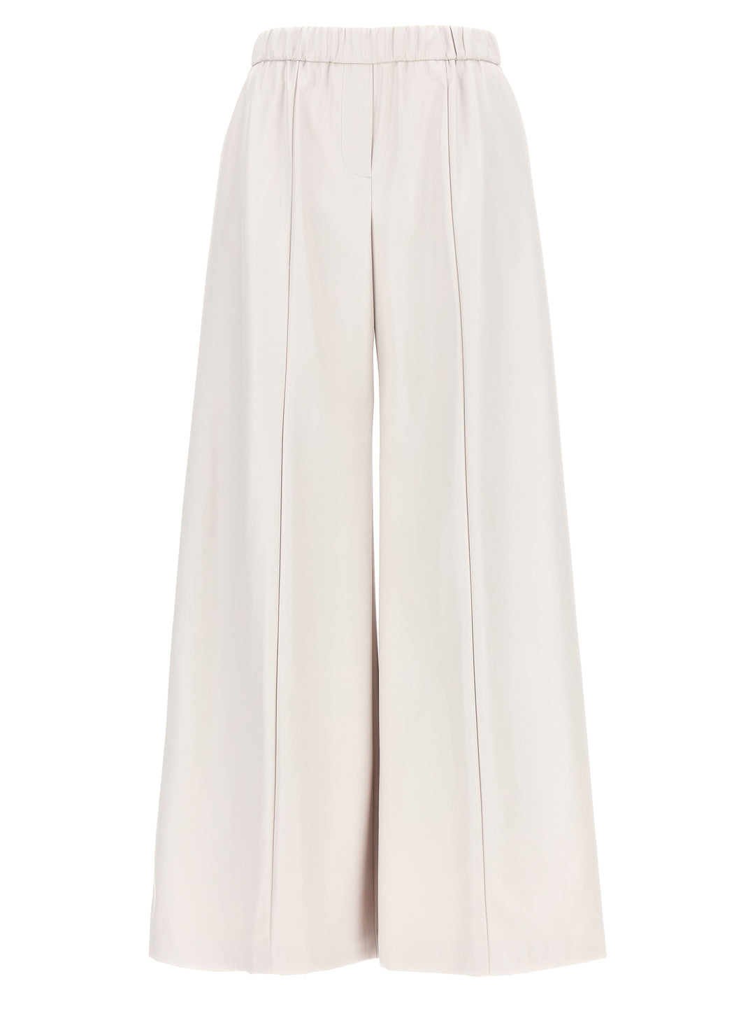 Faux Leather Trousers Pants White