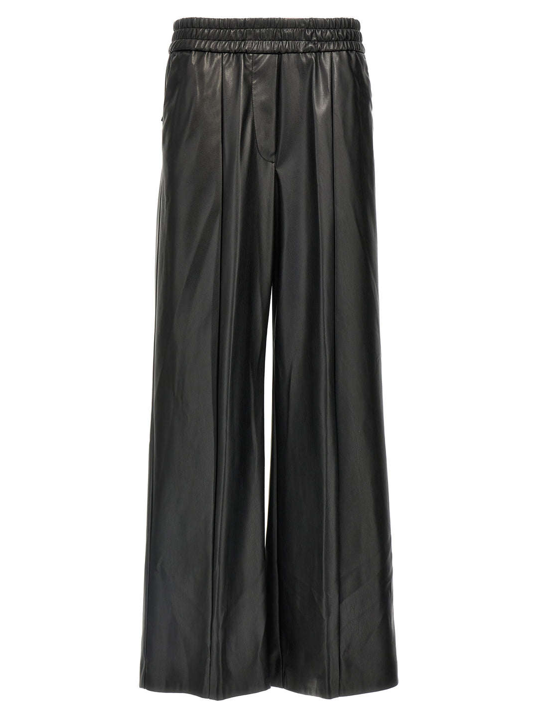 Faux Leather Trousers Pants Black