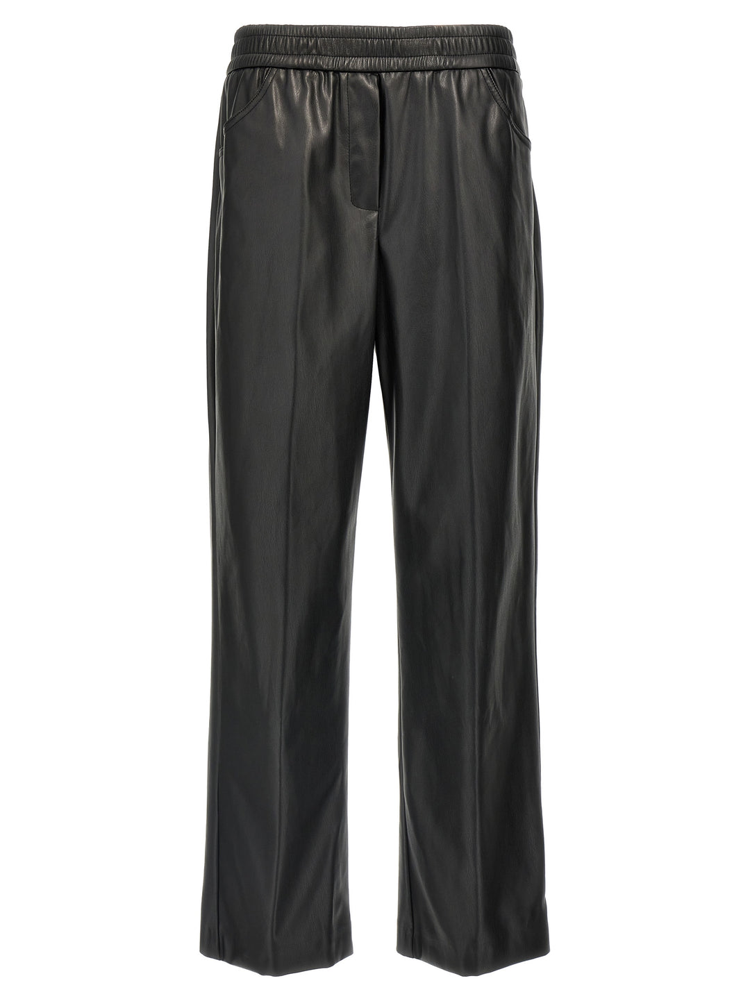 Faux Leather Trousers Pants Black