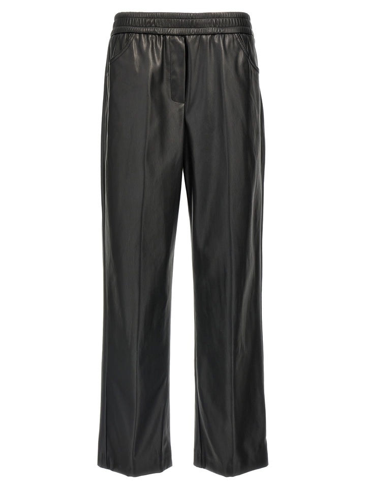 Faux Leather Trousers Pants Black