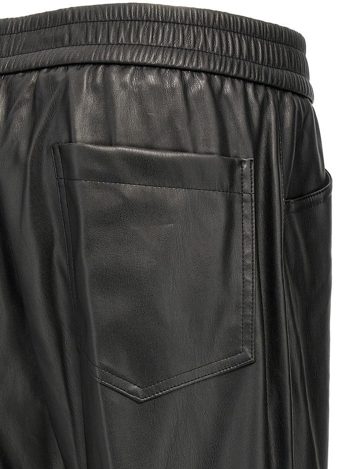 Faux Leather Trousers Pants Black