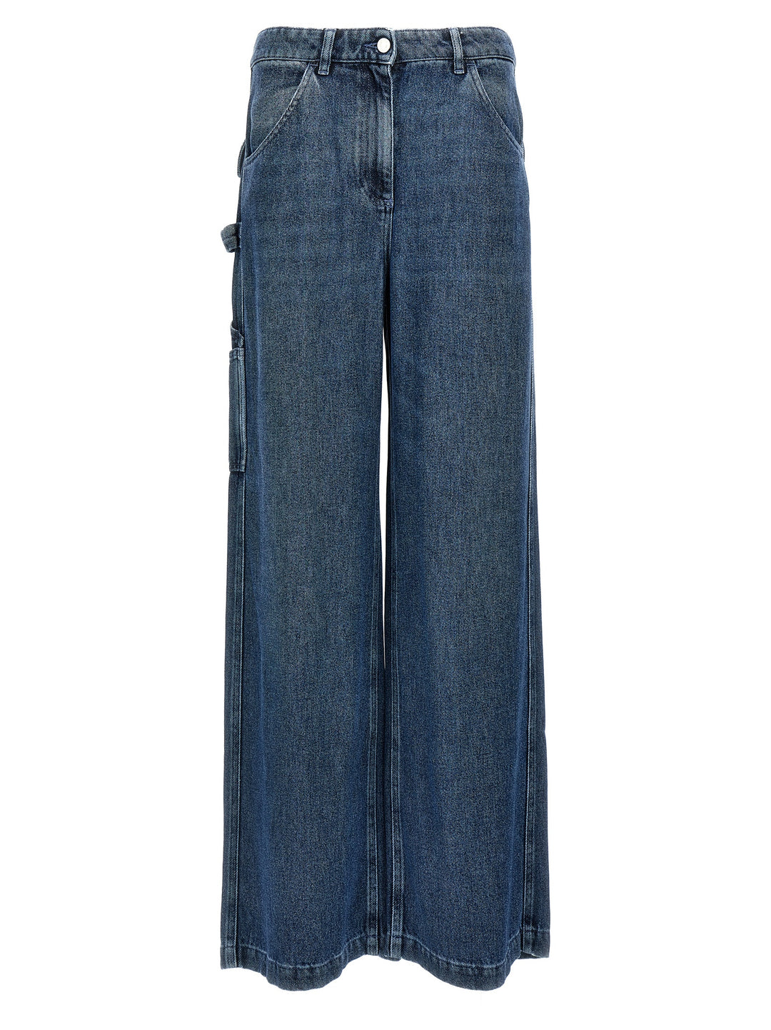 Wide Leg Lyocell Jeans Blue