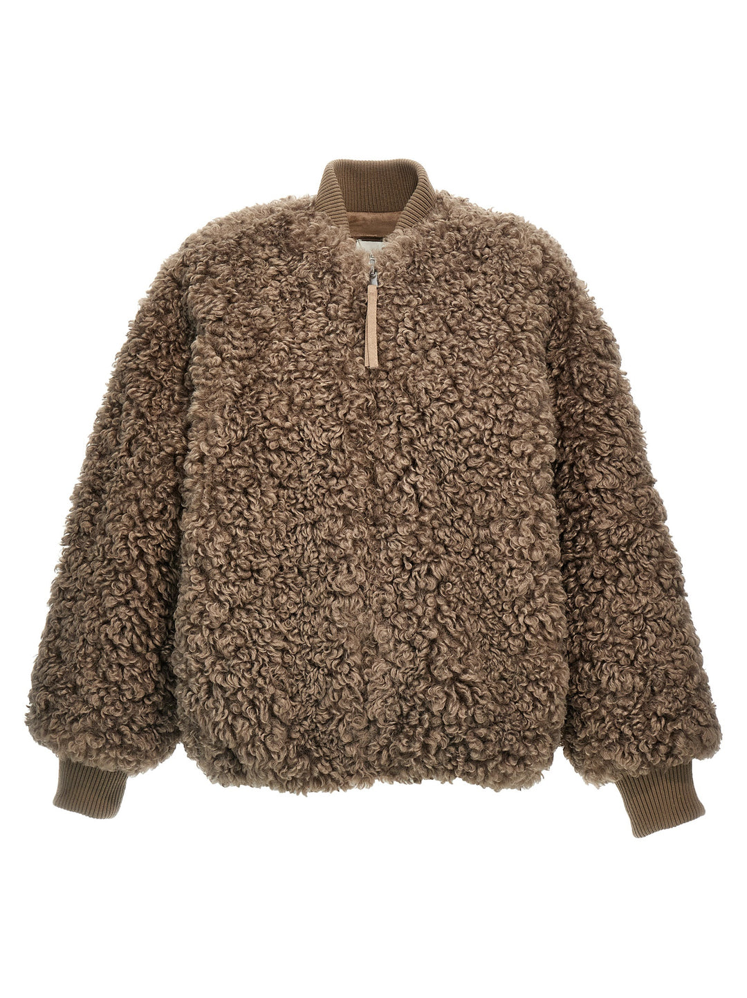 Faux  Bomber Jacket Fur Beige