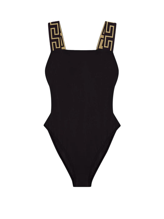 One Piece Swimsuit With Greek Border