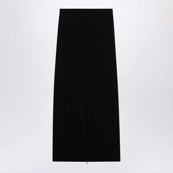 Iphora High-Waisted Wool Column Skirt In Black