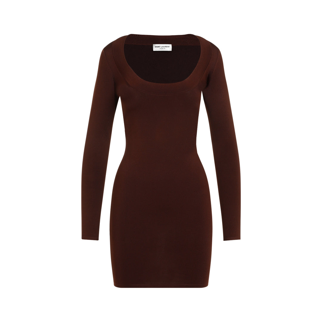 Saint Laurent Mini dresses - Brown | f52a7c69f09bf30eaf308799342c55548dafc8a3