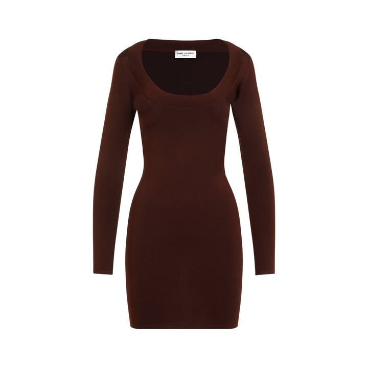 Saint Laurent Mini dresses - Brown | f52a7c69f09bf30eaf308799342c55548dafc8a3