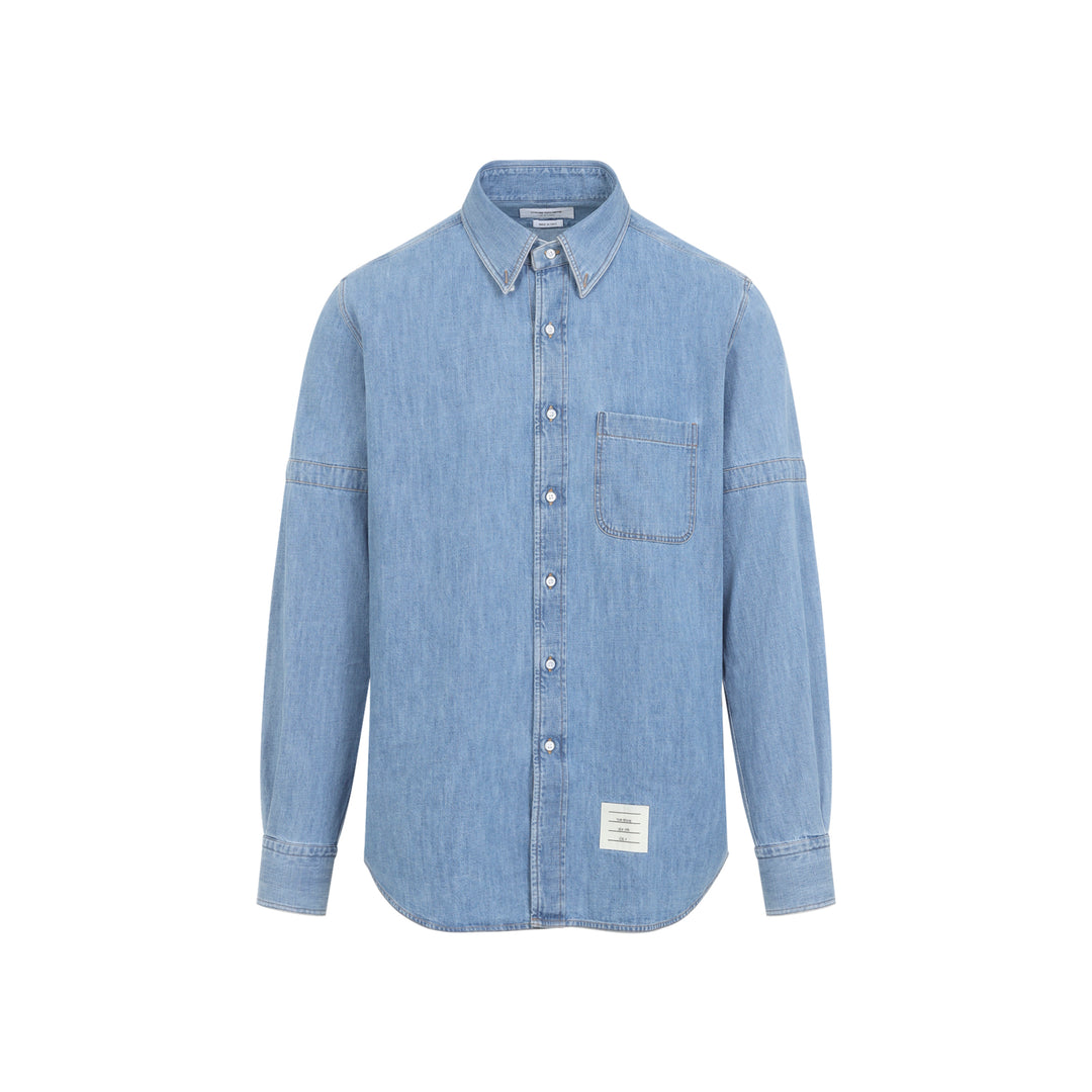 Thom Browne Shirts - Blue | f3c9f9c6a4bdf94b7a245d7959c1764922680c98