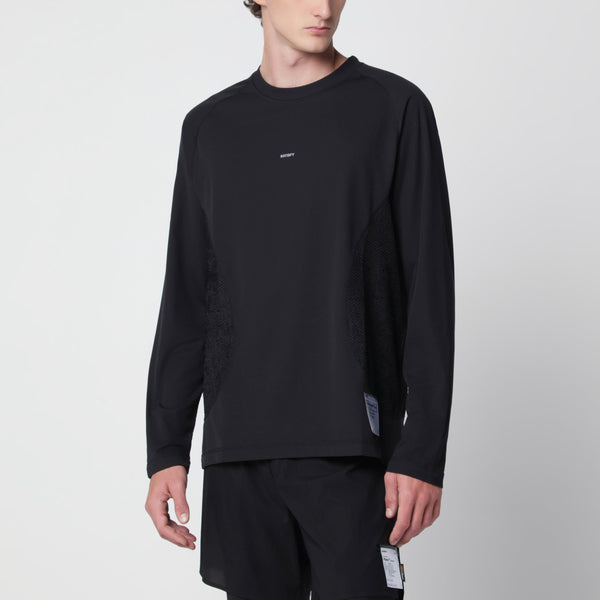 Black Fuzz Fleece Octa Long-Sleeve T-Shirt