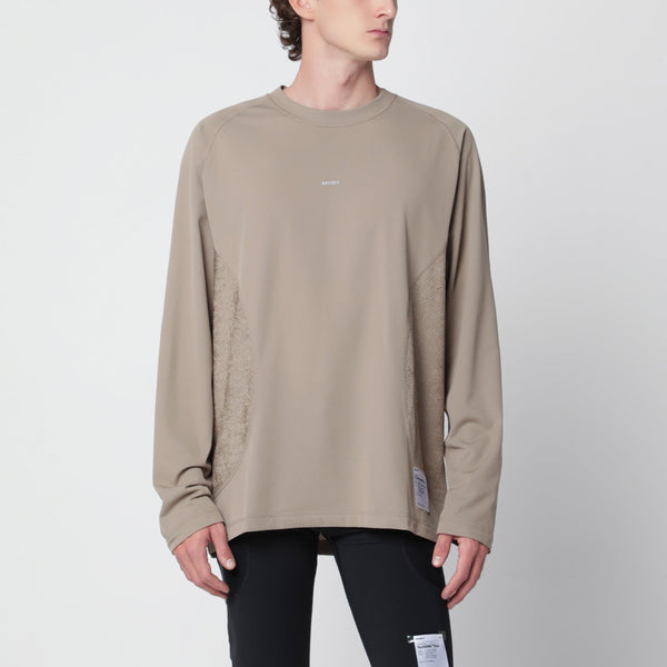 Beige Fuzz Fleece Octa Long-Sleeve T-Shirt
