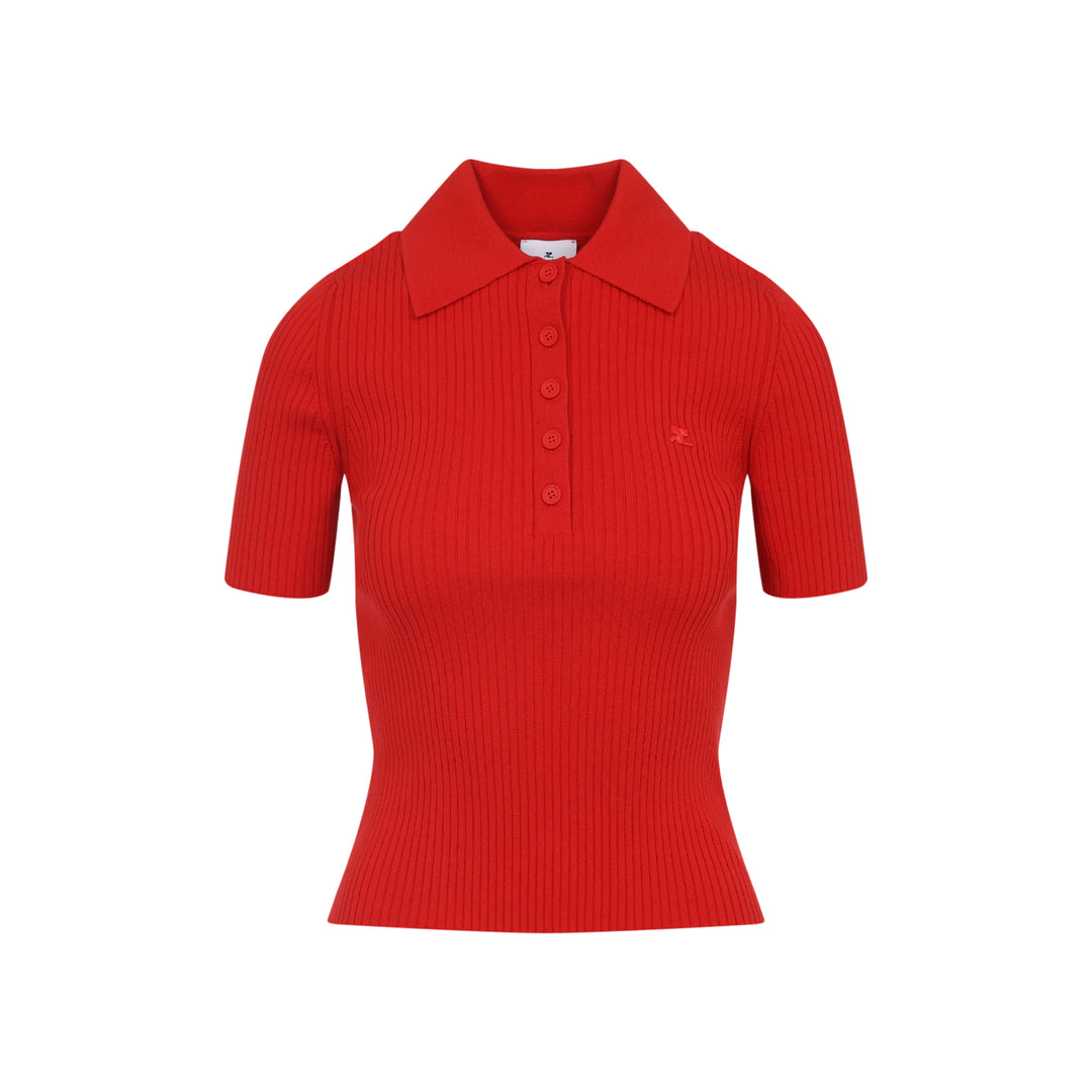 Courreges Polo - Red | 93ce4921f853ac2ae185176bd85dd67a1205dc62