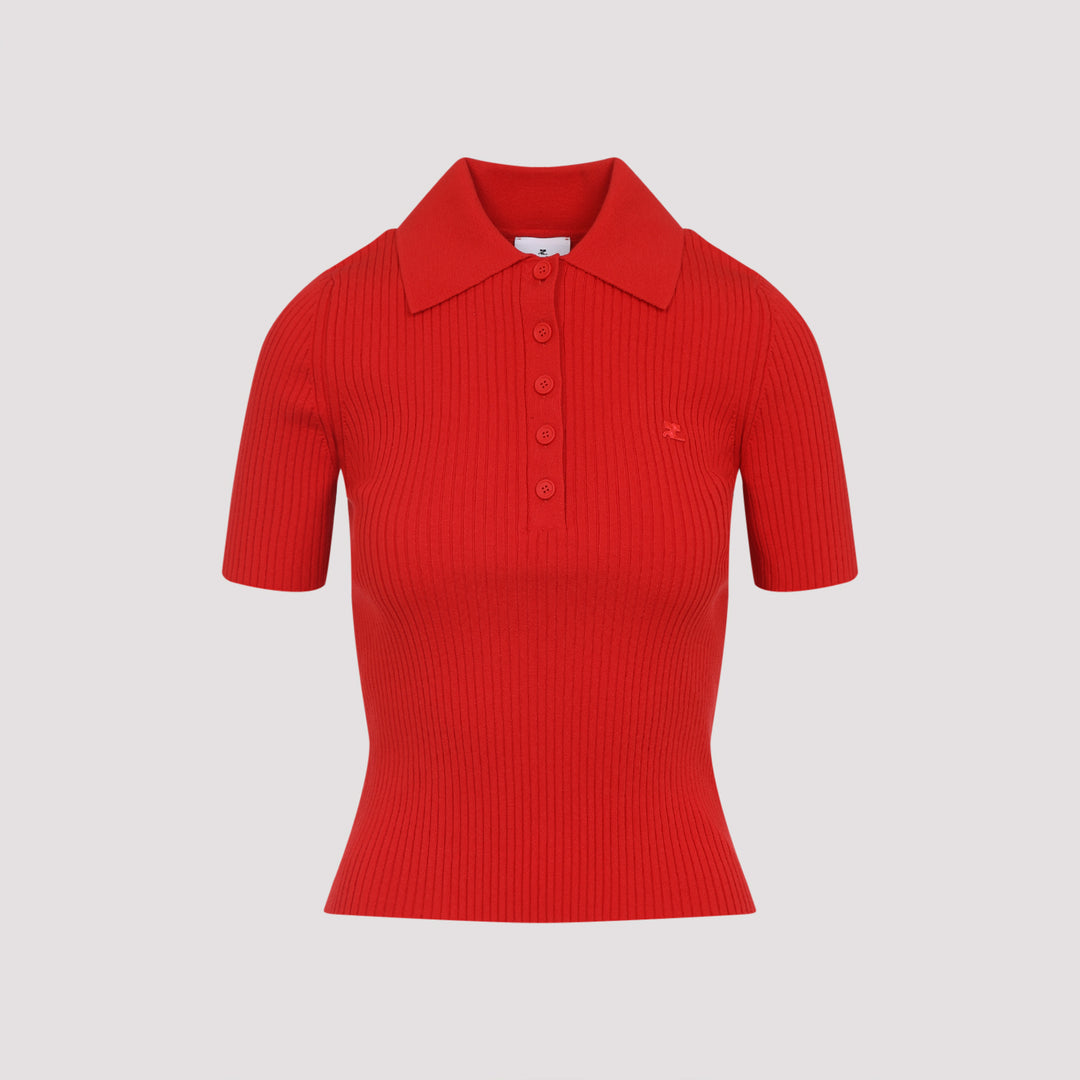 Courreges Polo - Red | 1603c258911601f3b479d3d14ada011909477e44
