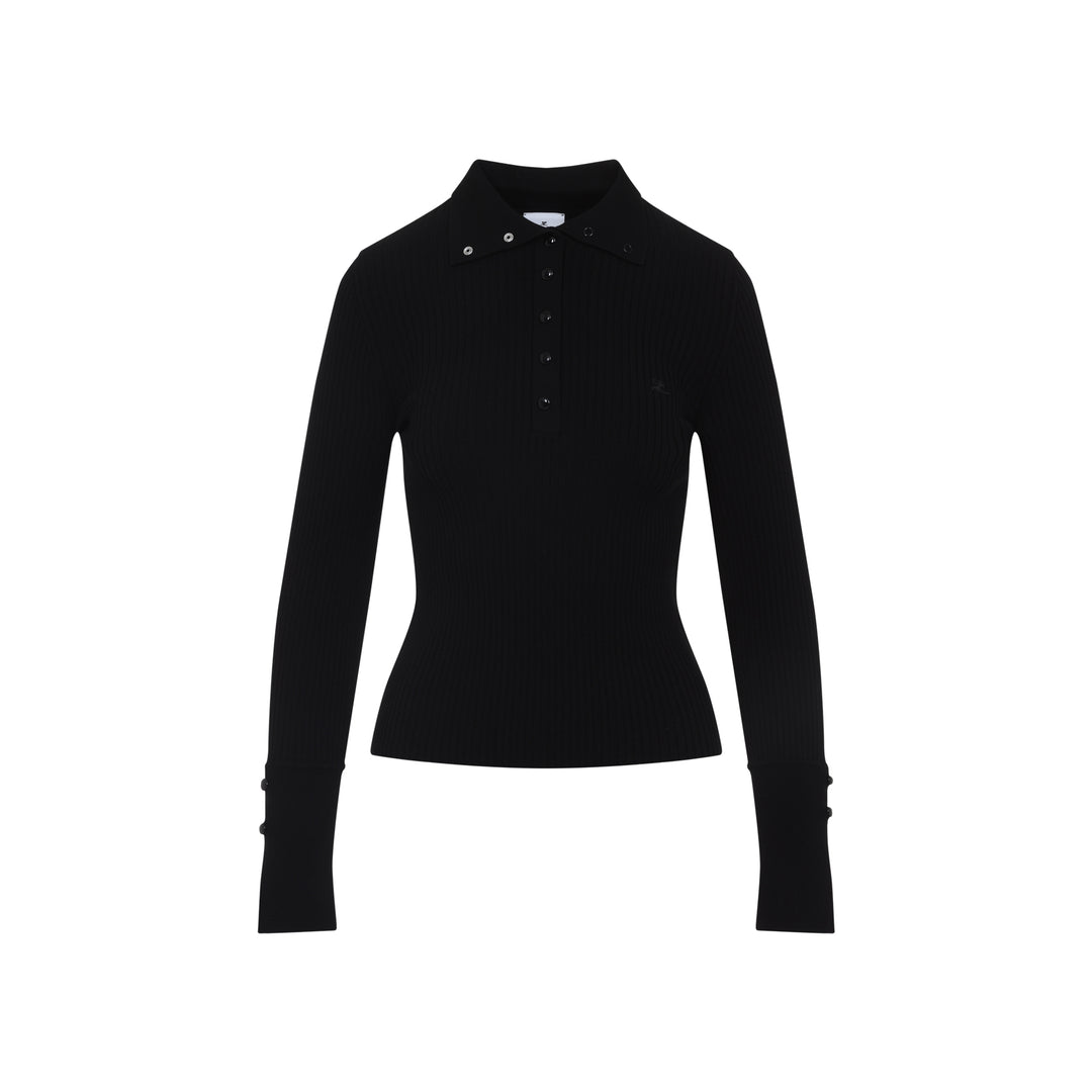 Courreges Polo - Black | 246a876f7068279e86cd56ab53d57a2700049af6