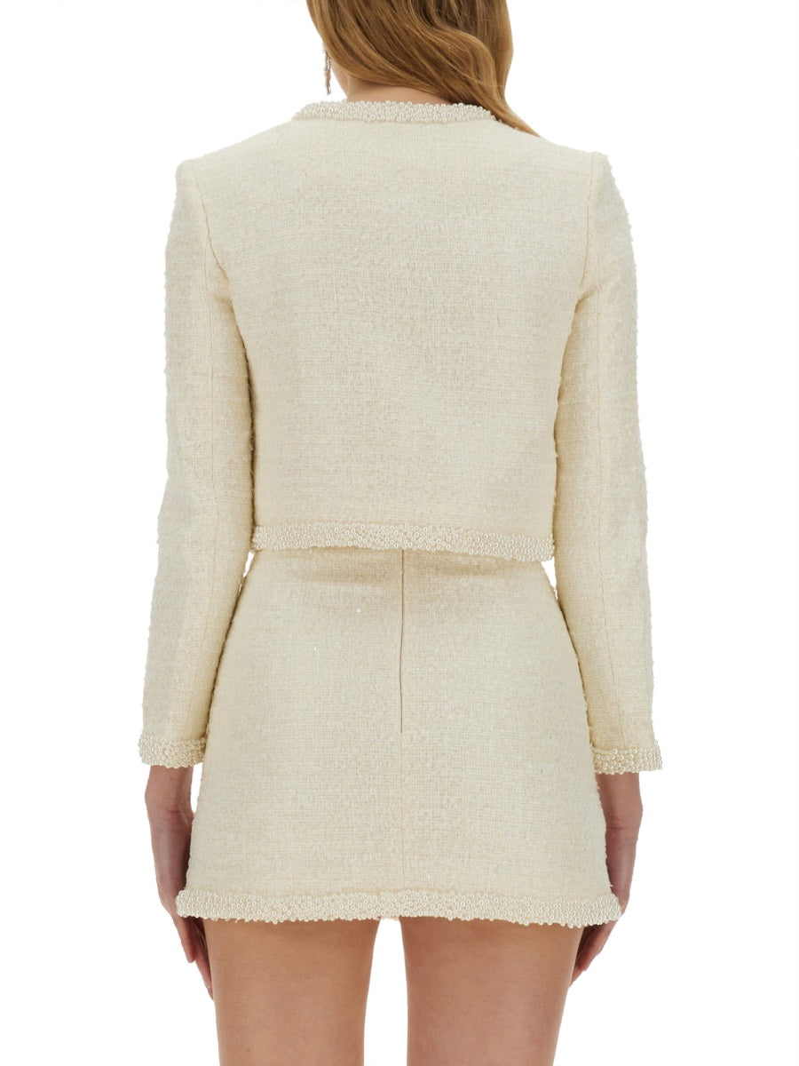 Self-Portrait Jackets - White | Wanan Luxury