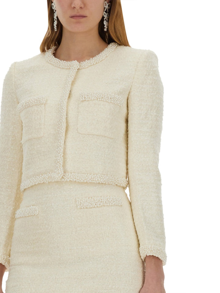 Self-Portrait Jackets - White | Wanan Luxury