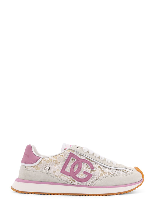 Low-Top Lace Sneakers With Suede Inserts