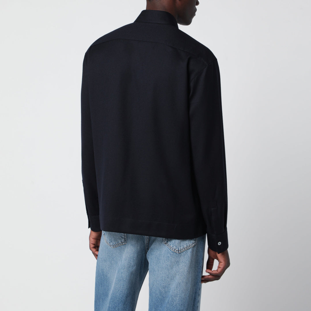 Xacus Blue Wool Shirt