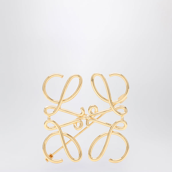 Anagram Brooch In Gold Metal