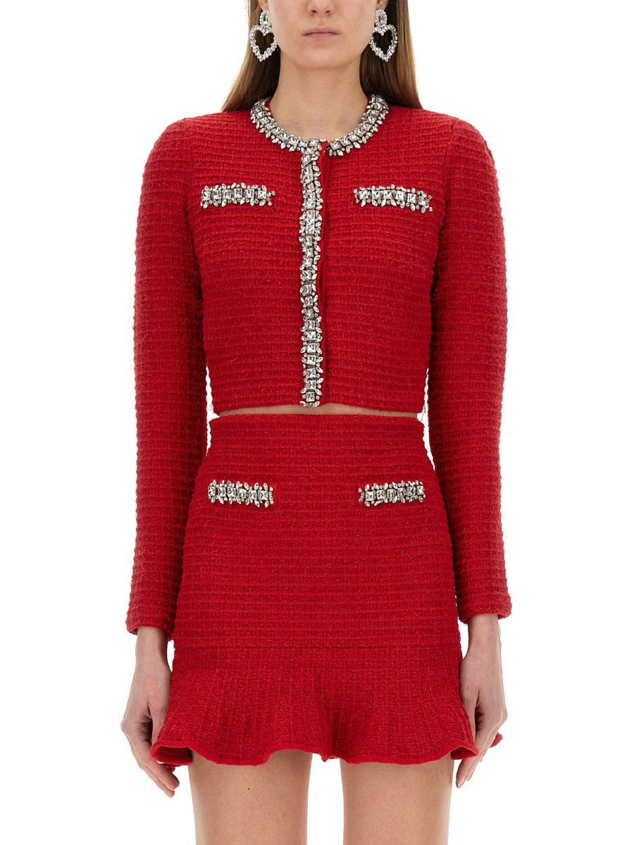 Self-Portrait Jackets - Red | Wanan Luxury