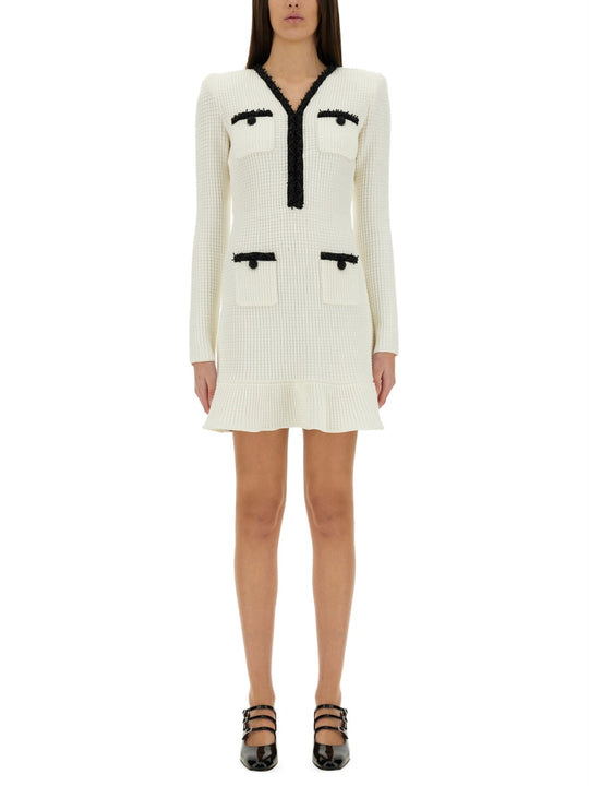 Beaded Knit Mini Dress