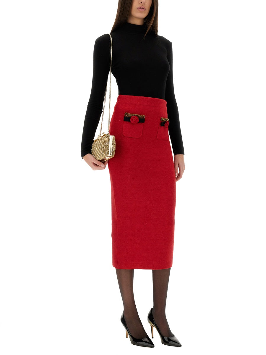 Self-Portrait Skirts - Red | Wanan Luxury