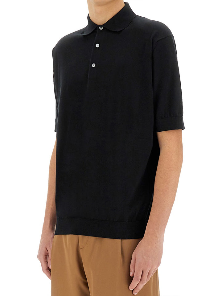 Lardini Polo - Black | Wanan Luxury