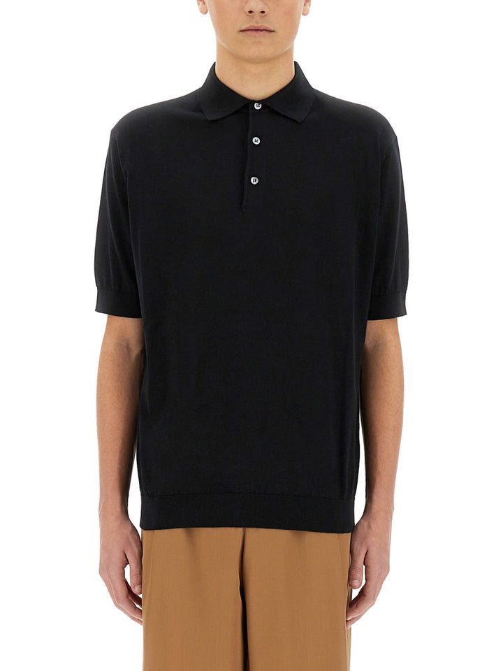 Lardini Polo - Black | Wanan Luxury